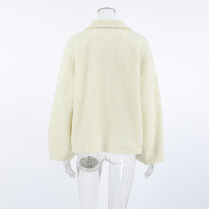 Luna Sherpa Quarter-Zip Teddy Pullover