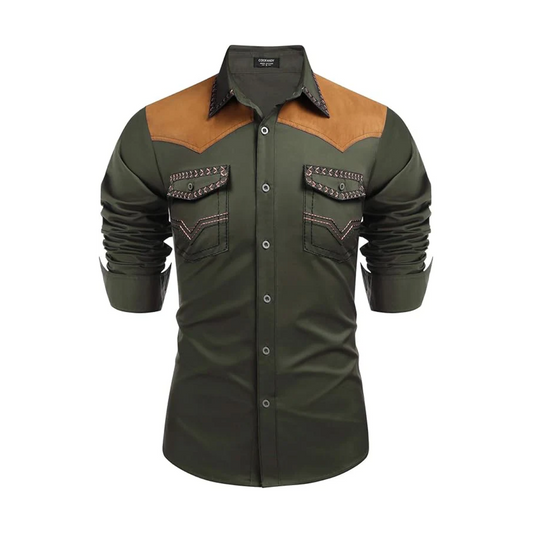 Men's Western Long Sleeve Cowboy Shirt