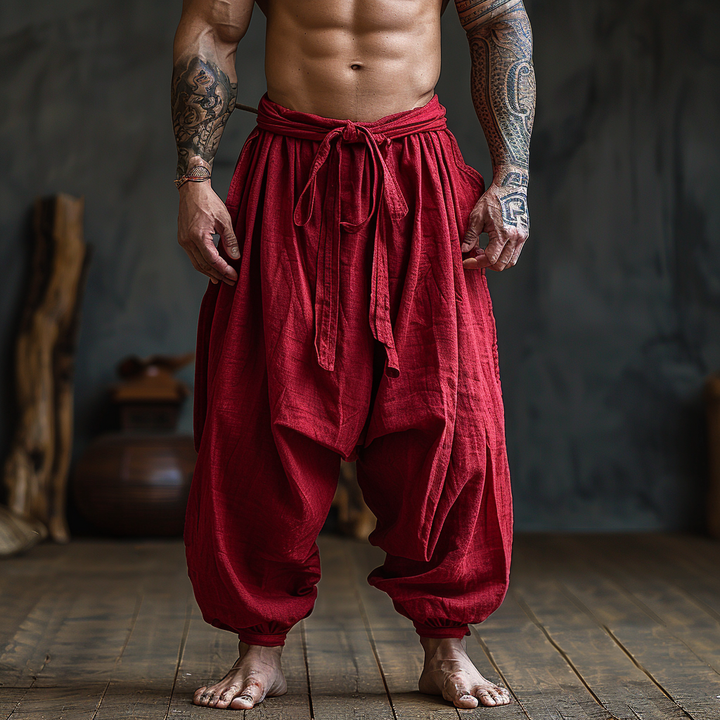 Simple Loose Men's Linen Pants Comfortable And Breathable Linen Pants