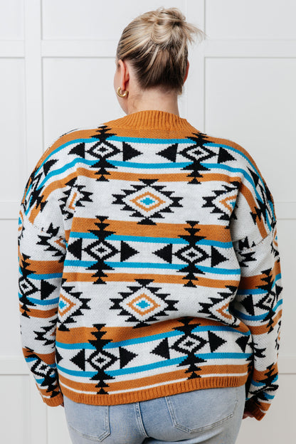 Desert Vibes Aztec Striped Sweater