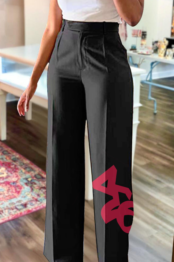 Classic Delta Sigma Theta Sorority Print Straight Pants