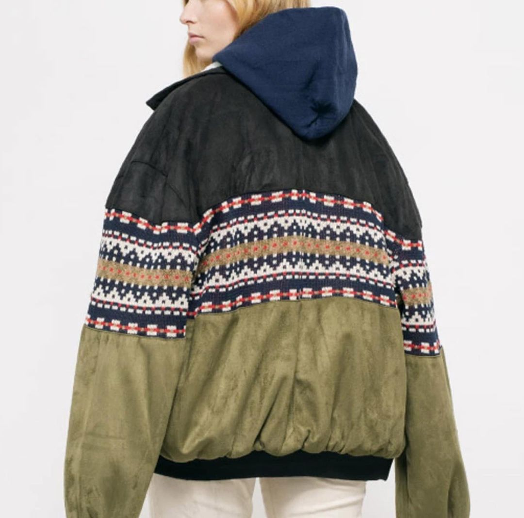 Vintage Suede Graphic Fleece Jacket