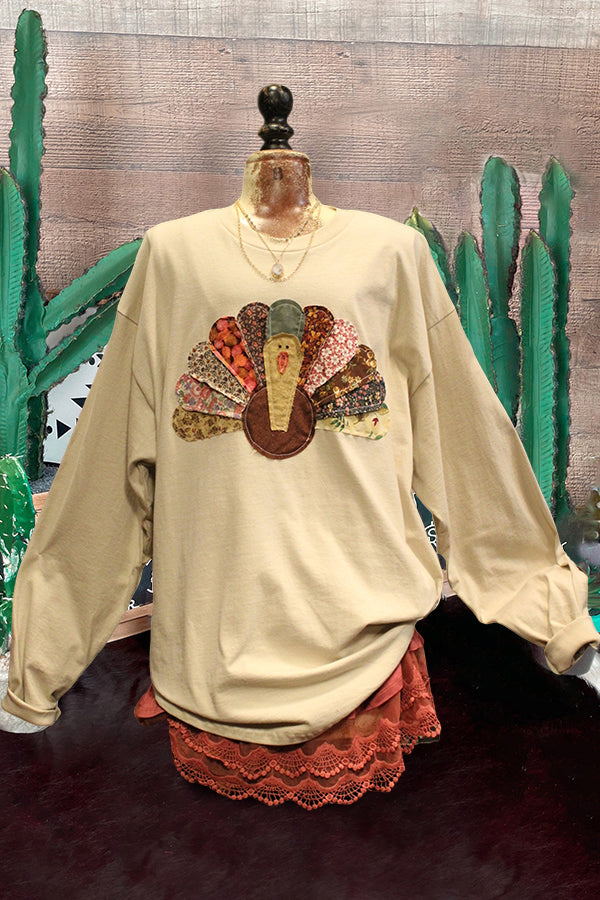 Vintage Colorful Turkey Pattern Sweatshirt