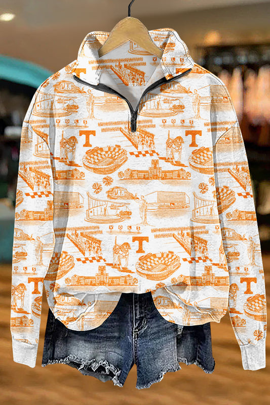 Classic Gameday Tennessee Volunteers Print Sweatshirt