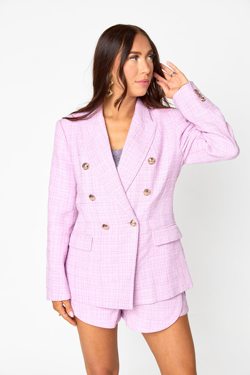 Tucker Tweed Blazer - Lavender