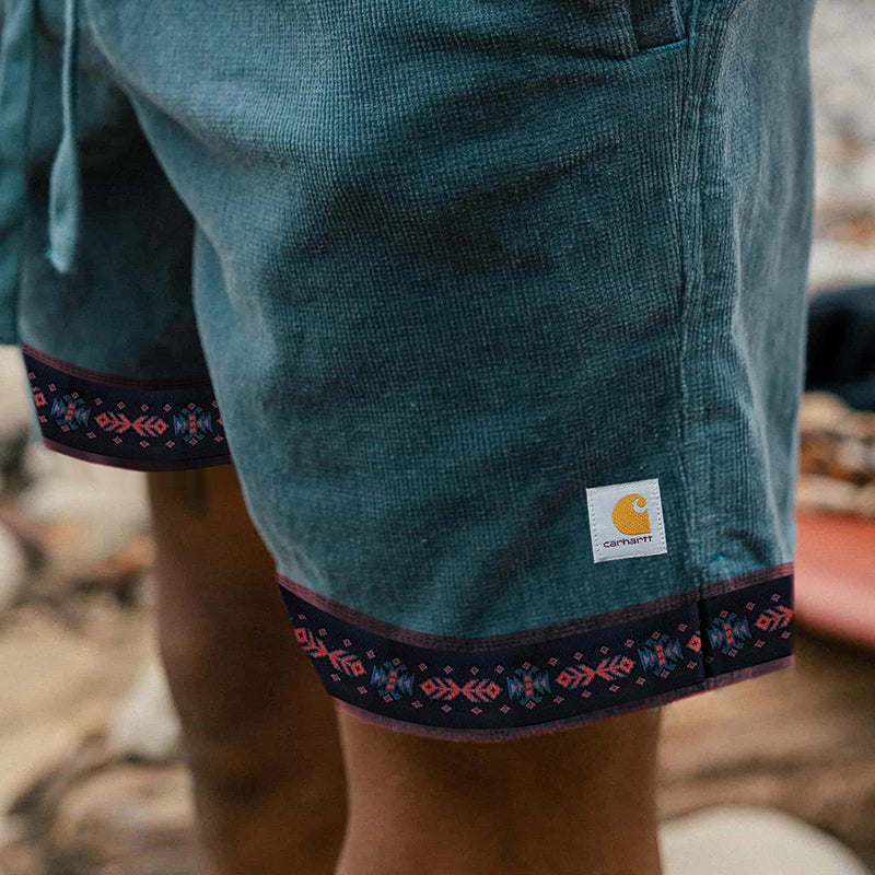 Corduroy Surf Shorts Unisex Street Retro Skateboard Shorts