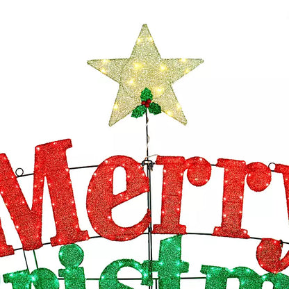 Pre-Lit Merry Christmas Sign