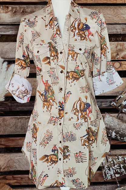 Classic Western Rodeo Print Jacket