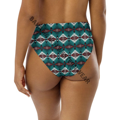 Yeehaw Teal Burgandy Bikini Bottom