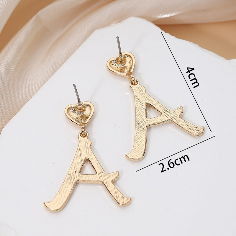 Gameday Diamond A Letter Earrings