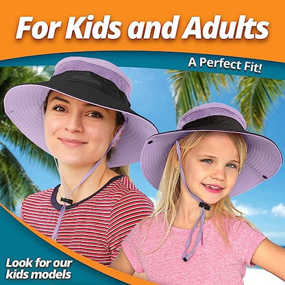 Fishing Hat UPF 50+ Wide Brim Sun Hat for Men and Women, Mens Bucket Hats with UV Protection for Hiking Beach Hats