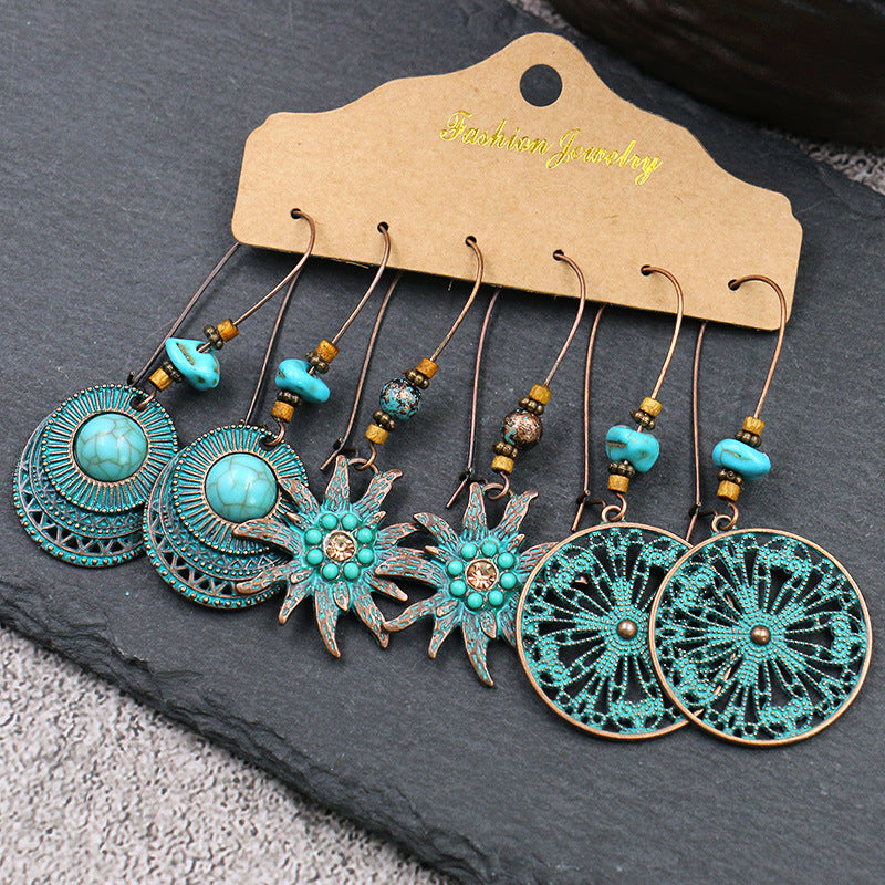 Women's Bohemian Combination Set Irregular Earrings