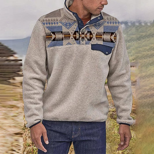 Men Leisure Western Style Sweatshirt