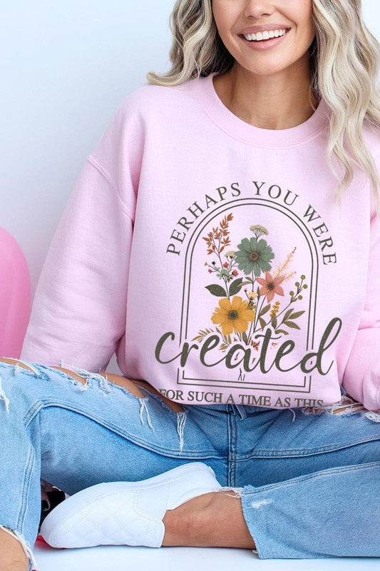 Perhaps You Were Created Graphic Sweatshirt choice of colors