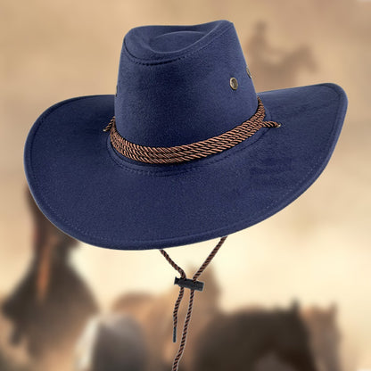 Men's Vintage Western Cowboy Hat Suede Knight Hat