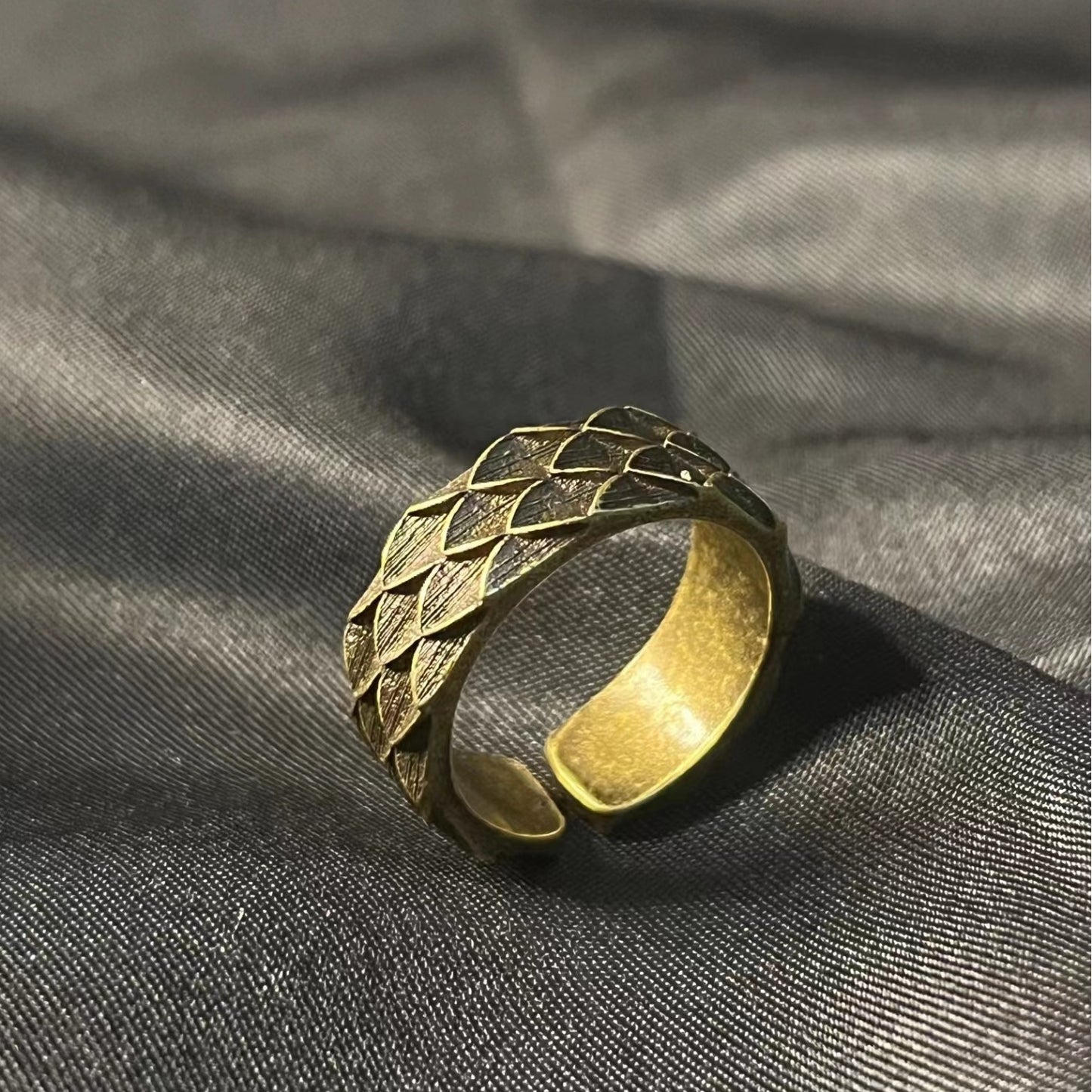 Women's Retro Ethnic Style Dragon Scale Adjustable Ring