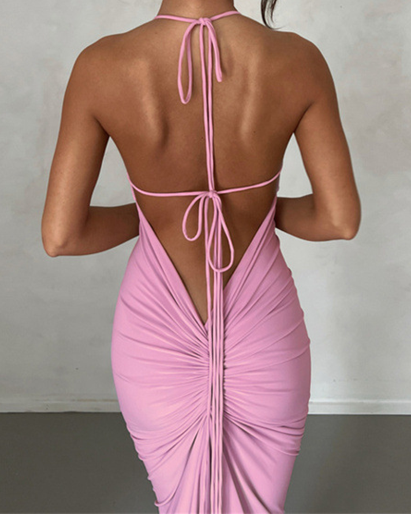 Slinged Sexy Waist-High Slim-Back Bottom-Bottom Stylish Dress