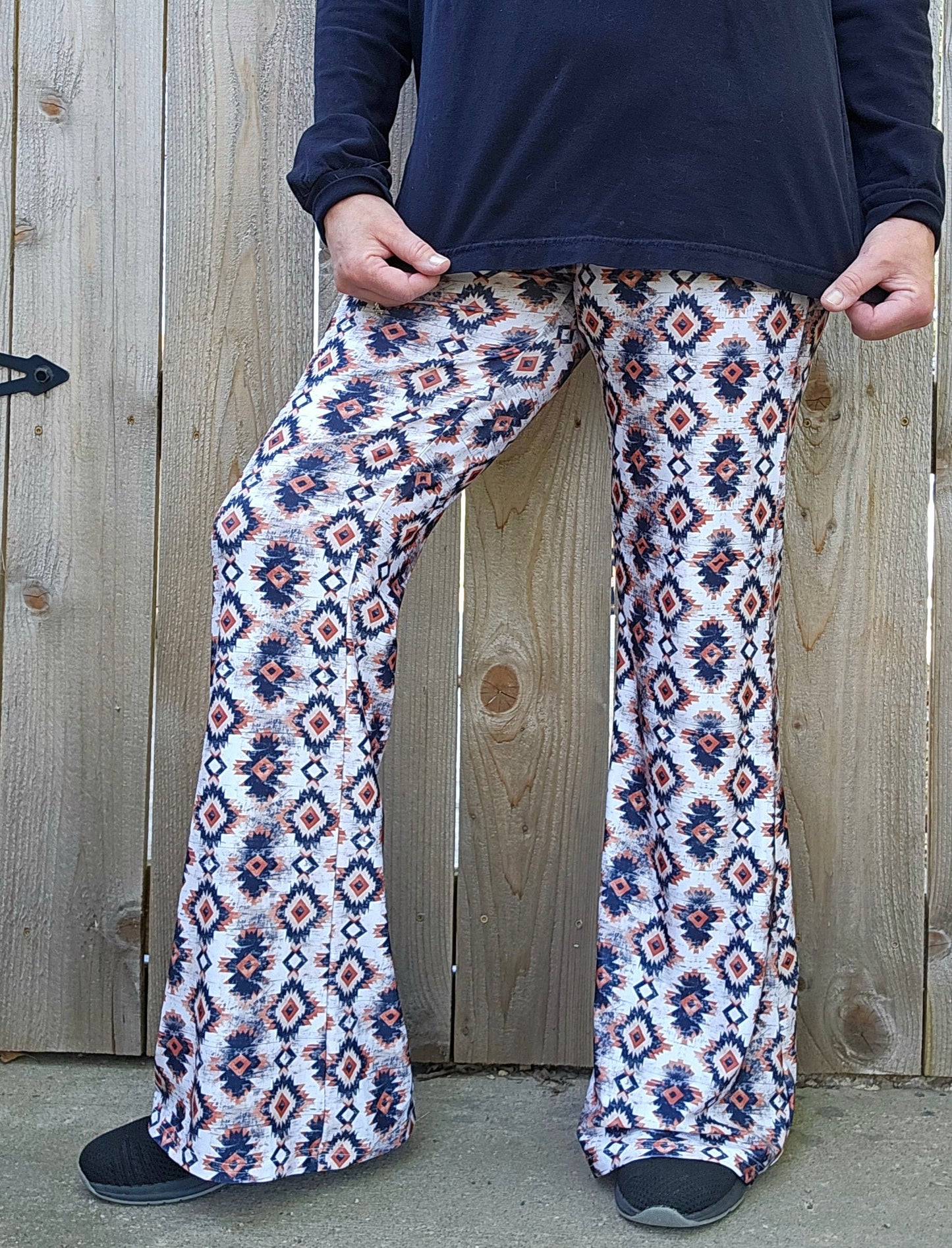 Southwestern Aztec Flare Pants