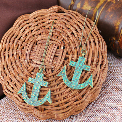 Women's Bohemian Retro Turquoise Hollow Exotic Earrings