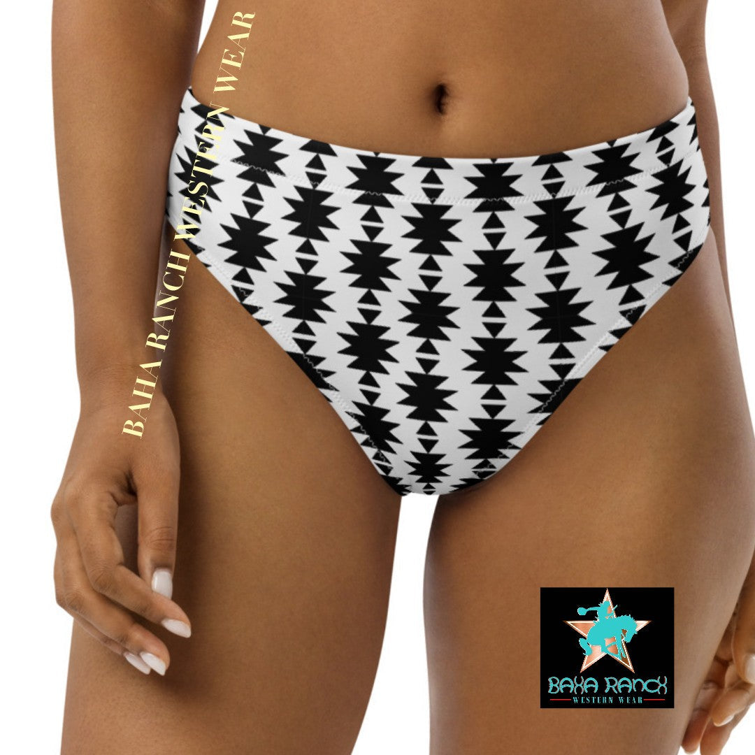 Yeehaw White Aztec Bikini Bottom