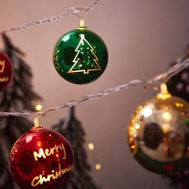 Christmas Christmas ball Christmas tree decorated with lights