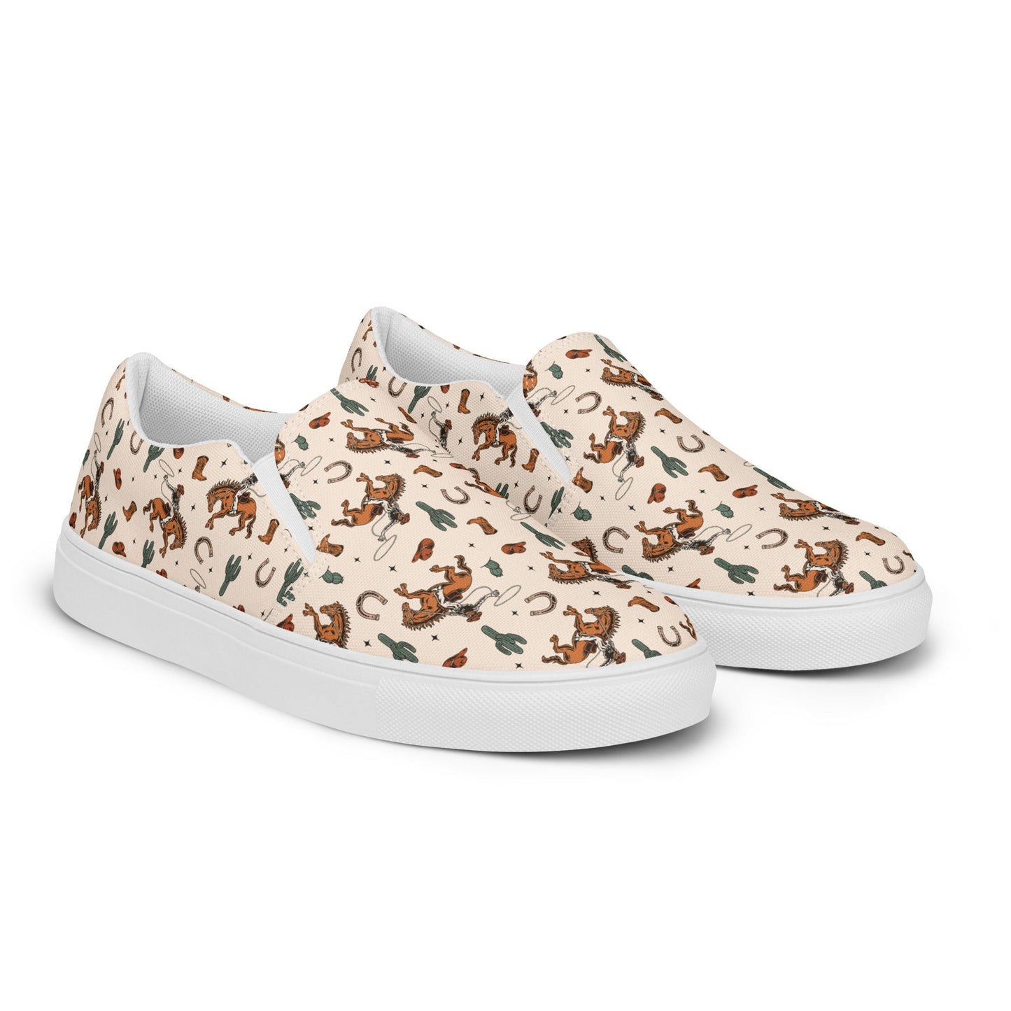 Rodeo Cowboy Women__ Slip-on Canvas Shoes