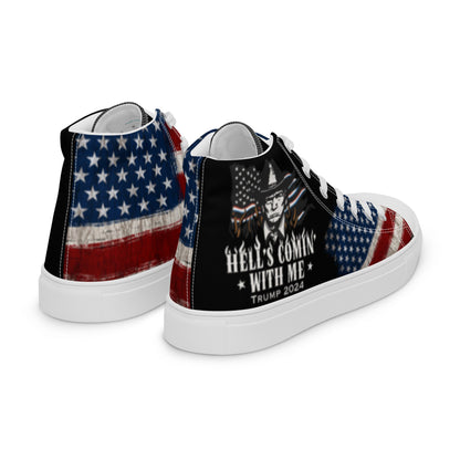 Hells Comin' With Me Women__ high top canvas shoes