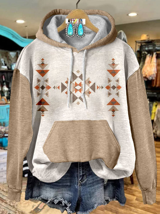 Aztac Print Casual Hoodie Sweatshirt