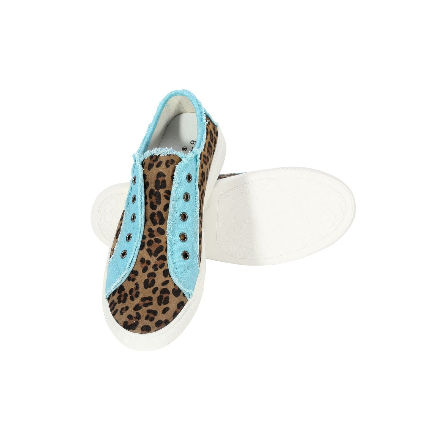 Montana West Leopard Hair-On Canvas Shoes