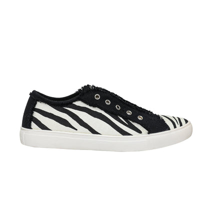 Montana West Zebra Pattern Printed Canvas Shoes