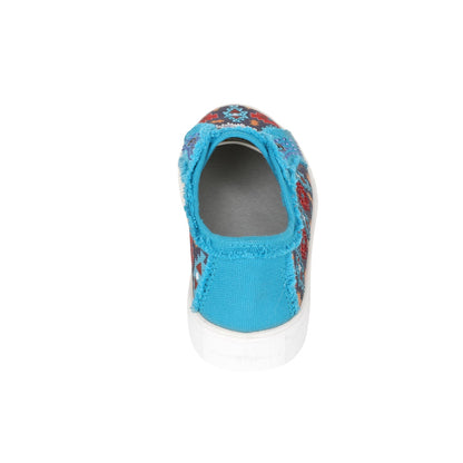 Montana West Aztec Print Bling Canvas Shoes