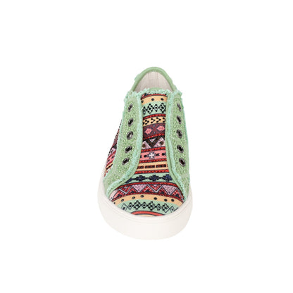 Montana West Aztec Print Canvas Shoes