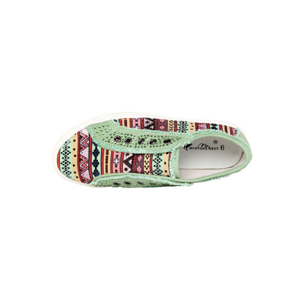 Montana West Aztec Print Canvas Shoes