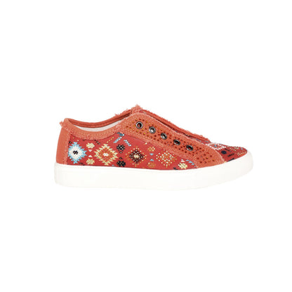 Montana West Aztec Print Canvas Shoes