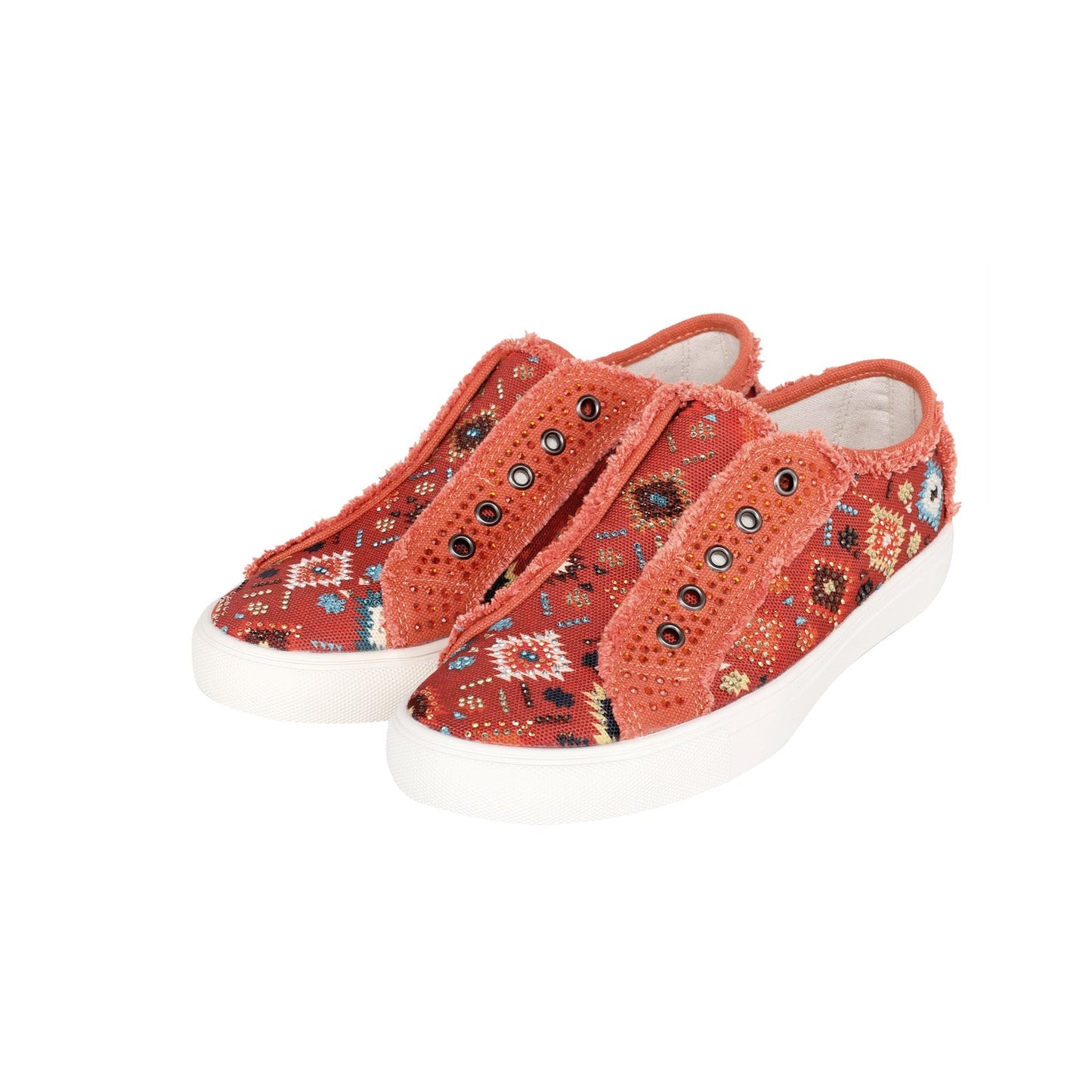 Montana West Aztec Print Canvas Shoes