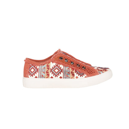 Montana West Aztec Print Canvas Shoes