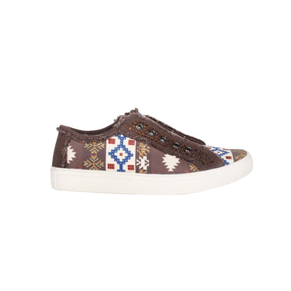 Montana West Aztec Print Canvas Shoes