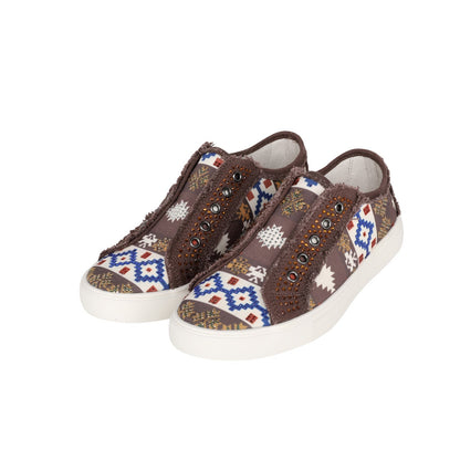 Montana West Aztec Print Canvas Shoes