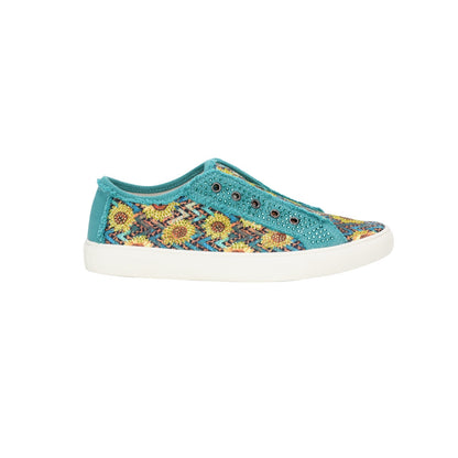 Montana West Leopard and Floral Print Bling Canvas Shoes