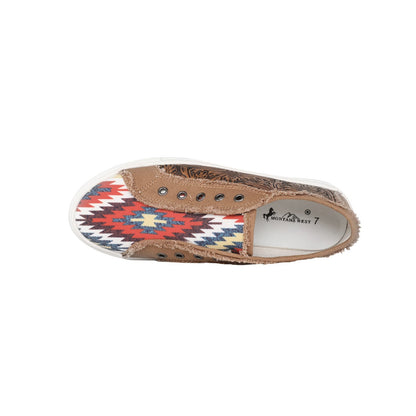 Montana West Aztec Print Canvas Shoes