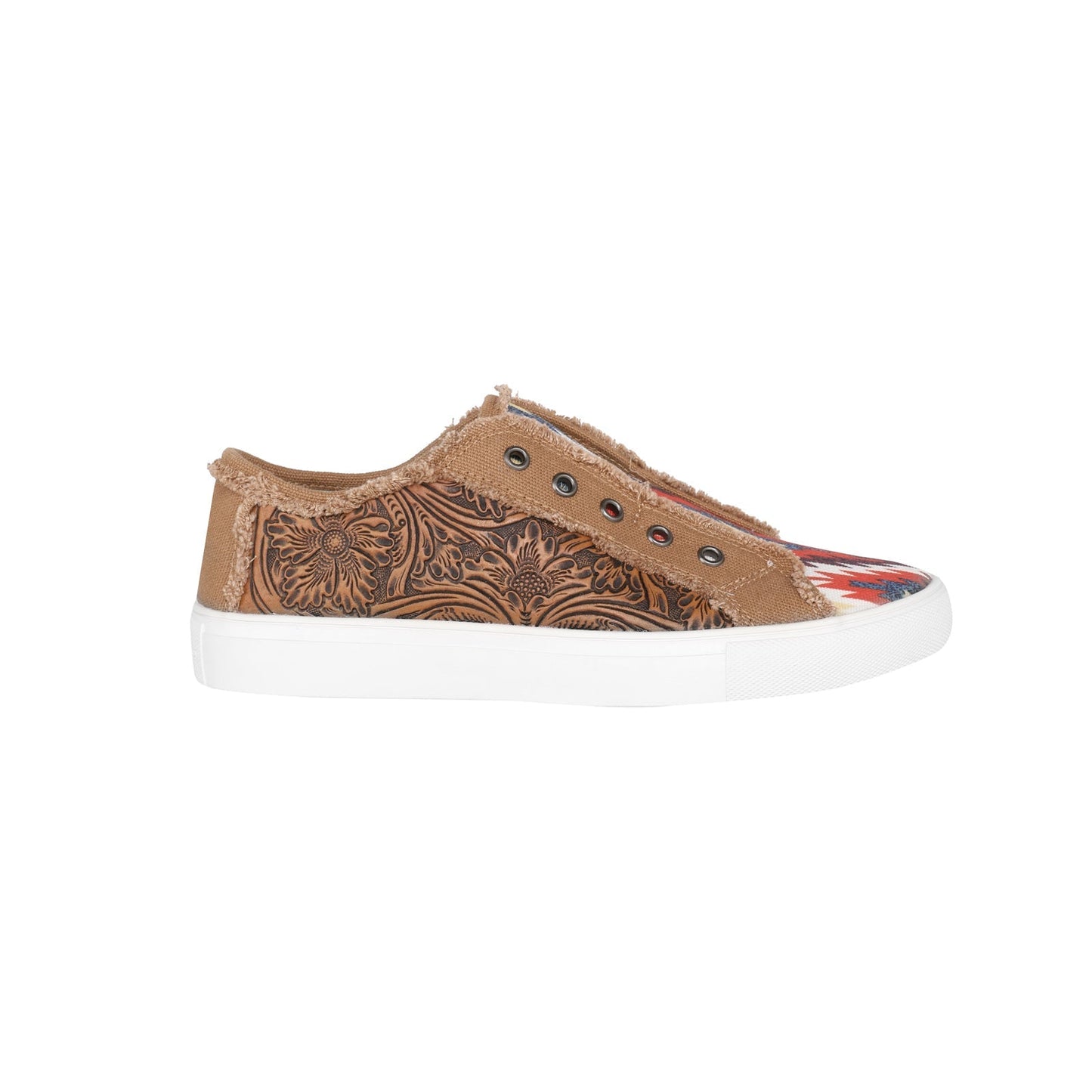 Montana West Aztec Print Canvas Shoes