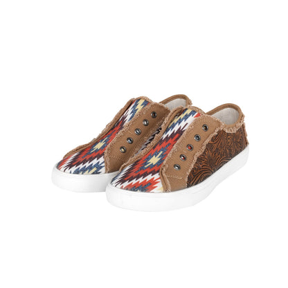 Montana West Aztec Print Canvas Shoes