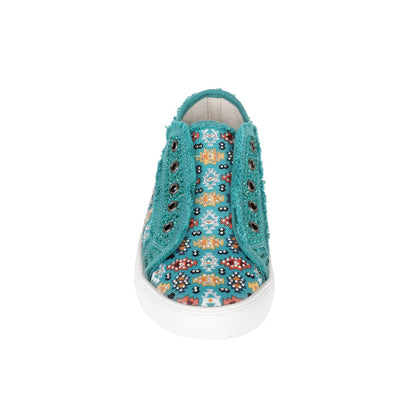 Montana West Aztec Print Bling Canvas Shoes