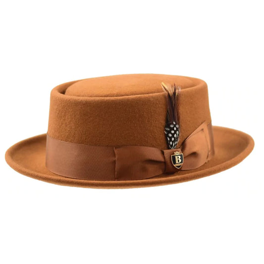 Tienda Timeless Classic Wool Pork Pie - Cognac Brown