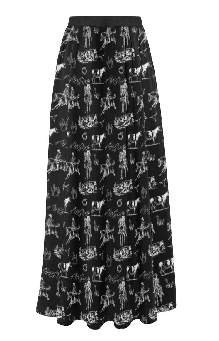 Ranch Life High Slit Long Beach Skirt