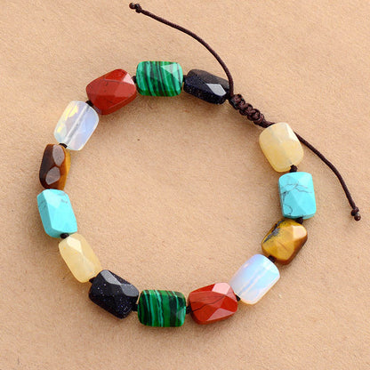 Unisex Colorful Natural Stone Bohemian Ethnic Bracelet