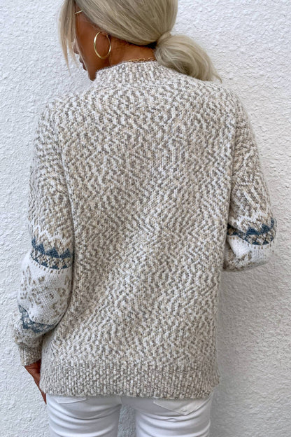 Snowflake Half Turtleneck Sweater