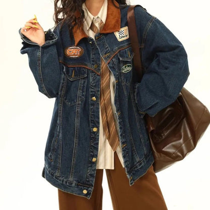 Retro All-match Denim Lapel Jacket