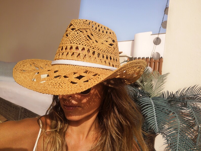 Boho cowboy hats for women, bohemian cowgirl straw hat, stetson western hats, kekugi