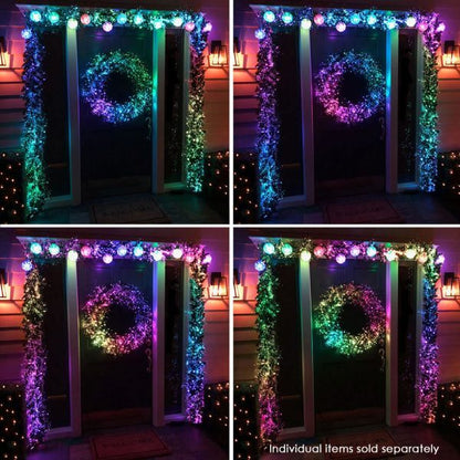 Christmas-the light show holiday trim wreath